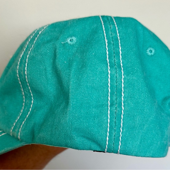 Vintage Style Distressed Dog Vibes Only Patch Women’s Hat w/ Pony Tail Spot - Picture 3 of 4